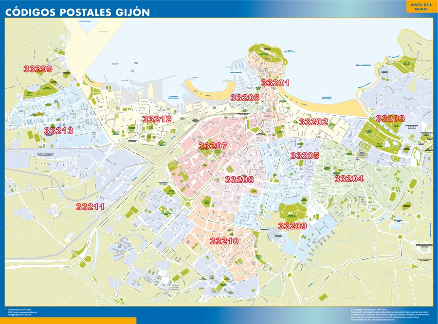 mapa_gijon_codigos_postales